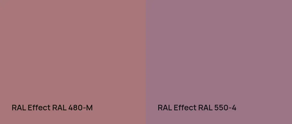 RAL Effect  RAL 480-M vs RAL Effect  RAL 550-4