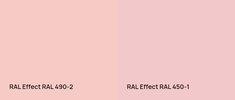 RAL Effect  RAL 490-2 vs RAL Effect  RAL 450-1