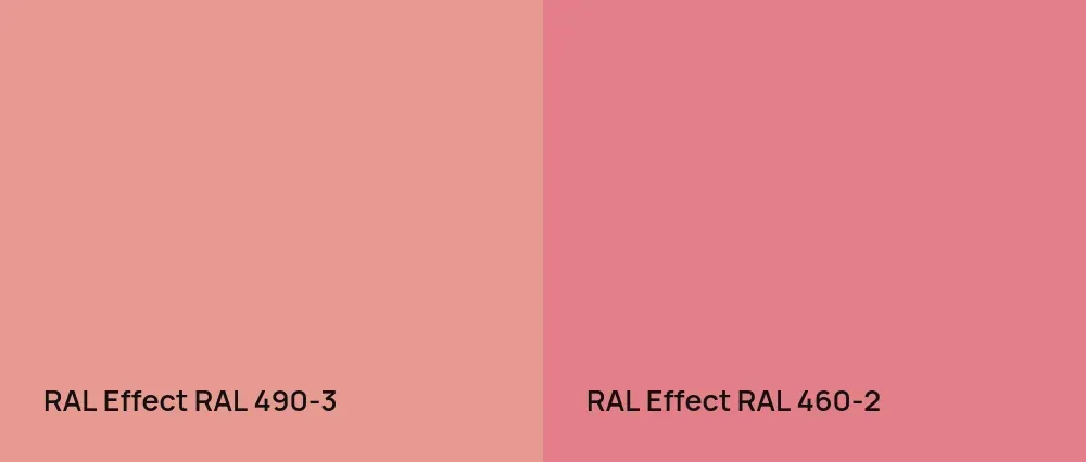 RAL Effect  RAL 490-3 vs RAL Effect  RAL 460-2
