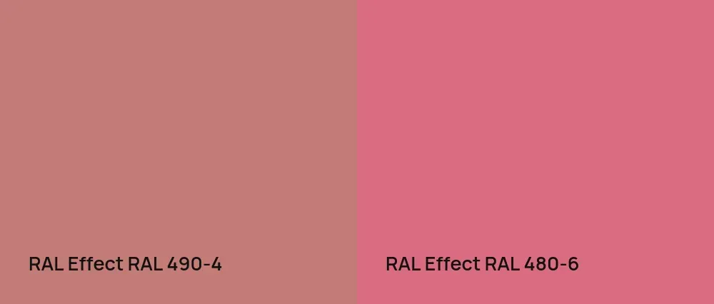 RAL Effect  RAL 490-4 vs RAL Effect  RAL 480-6