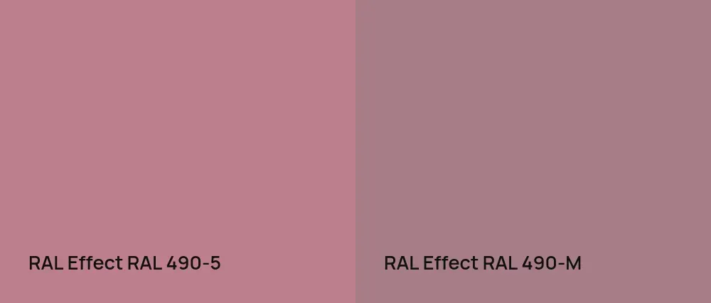 RAL Effect  RAL 490-5 vs RAL Effect  RAL 490-M