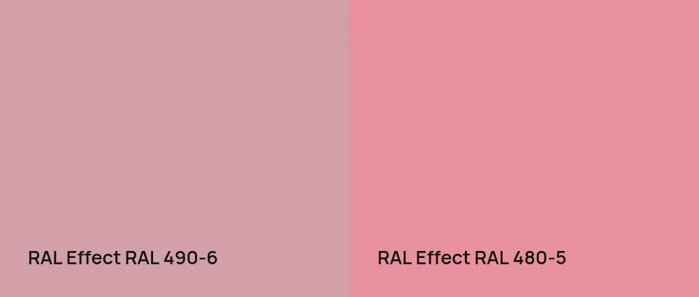 RAL Effect  RAL 490-6 vs RAL Effect  RAL 480-5