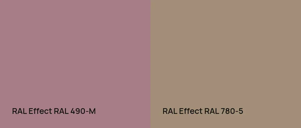 RAL Effect  RAL 490-M vs RAL Effect  RAL 780-5