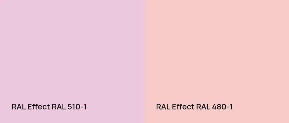 RAL Effect  RAL 510-1 vs RAL Effect  RAL 480-1