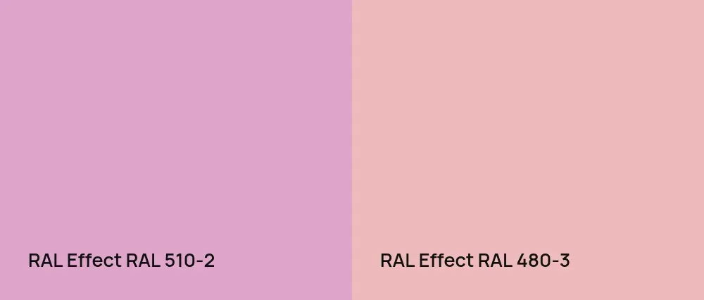 RAL Effect  RAL 510-2 vs RAL Effect  RAL 480-3
