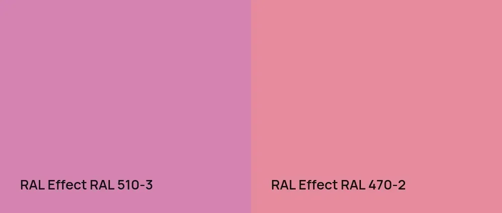 RAL Effect  RAL 510-3 vs RAL Effect  RAL 470-2