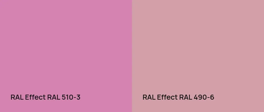 RAL Effect  RAL 510-3 vs RAL Effect  RAL 490-6