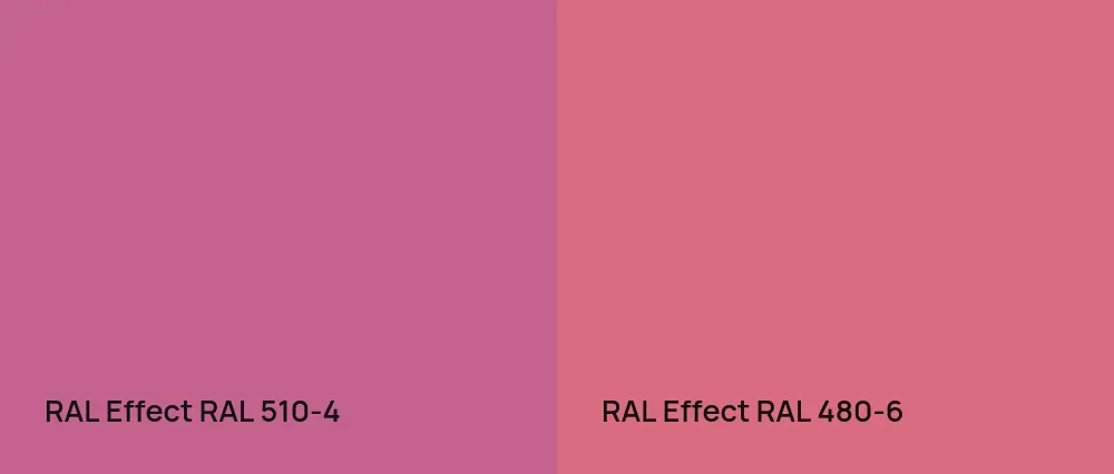 RAL Effect  RAL 510-4 vs RAL Effect  RAL 480-6