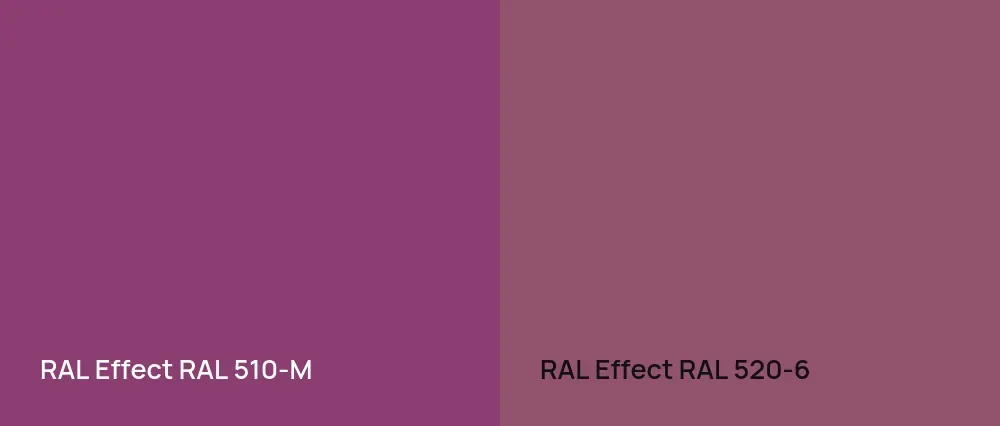 RAL Effect  RAL 510-M vs RAL Effect  RAL 520-6