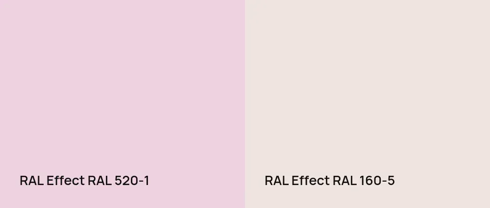RAL Effect  RAL 520-1 vs RAL Effect  RAL 160-5