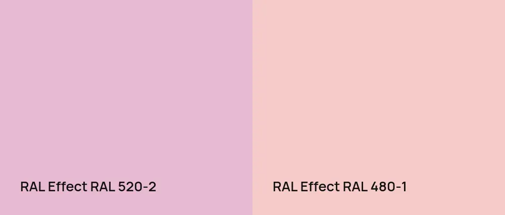 RAL Effect  RAL 520-2 vs RAL Effect  RAL 480-1
