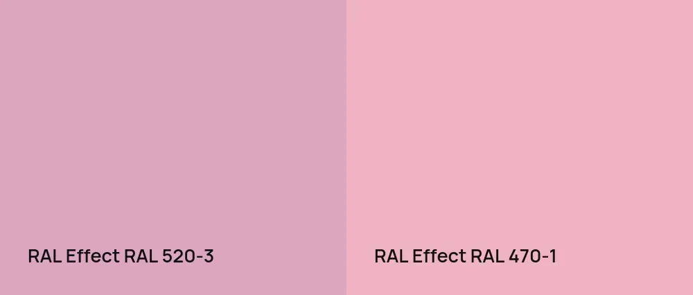 RAL Effect  RAL 520-3 vs RAL Effect  RAL 470-1