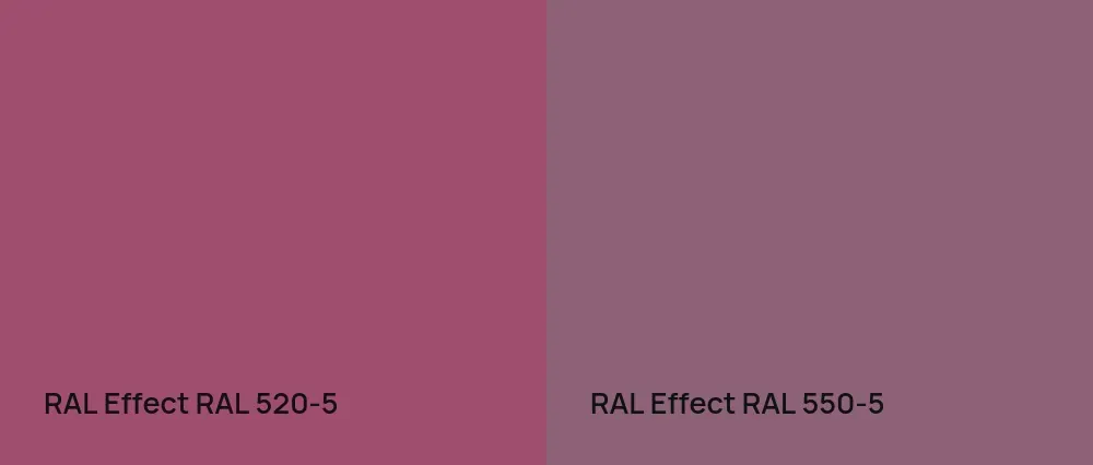 RAL Effect  RAL 520-5 vs RAL Effect  RAL 550-5