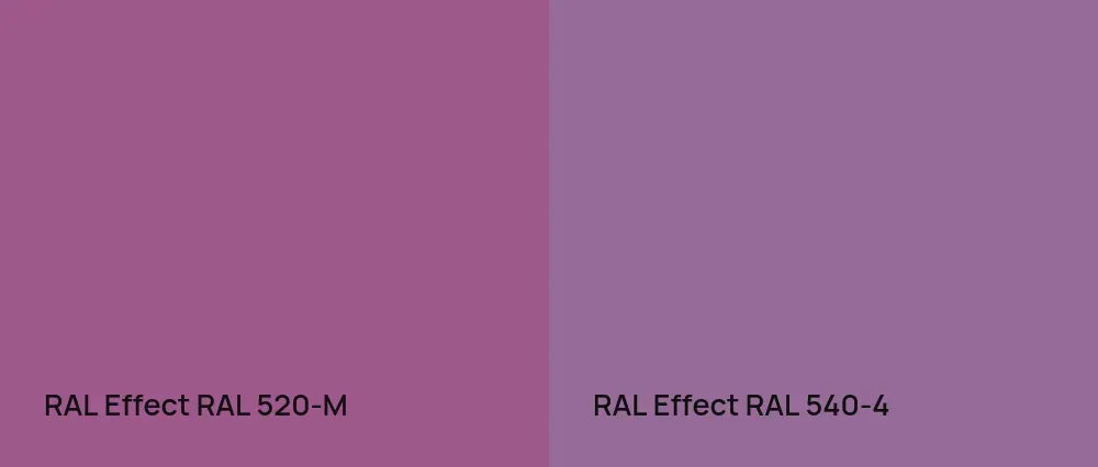 RAL Effect  RAL 520-M vs RAL Effect  RAL 540-4