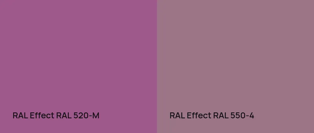 RAL Effect  RAL 520-M vs RAL Effect  RAL 550-4