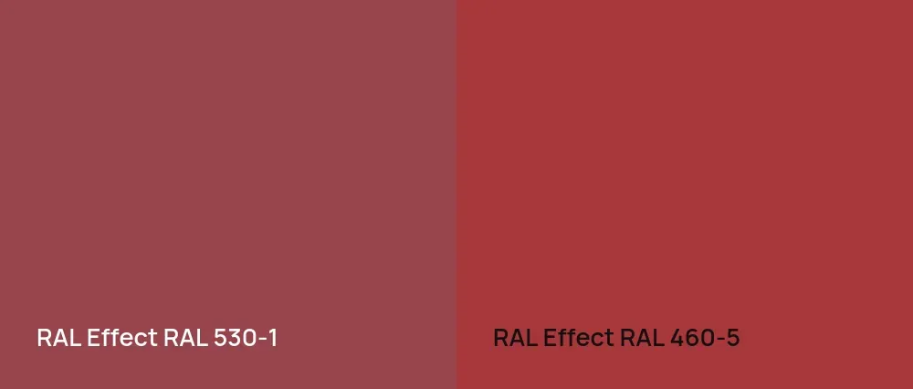 RAL Effect  RAL 530-1 vs RAL Effect  RAL 460-5