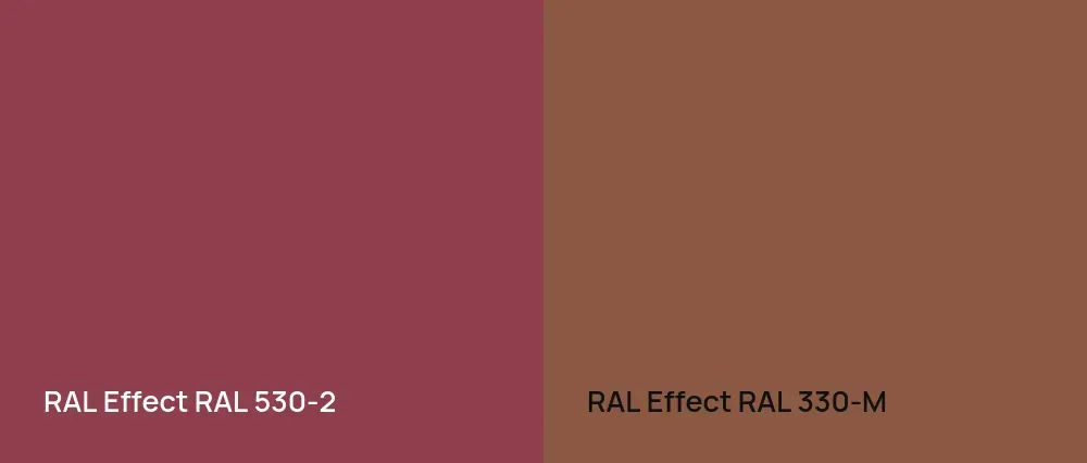 RAL Effect  RAL 530-2 vs RAL Effect  RAL 330-M
