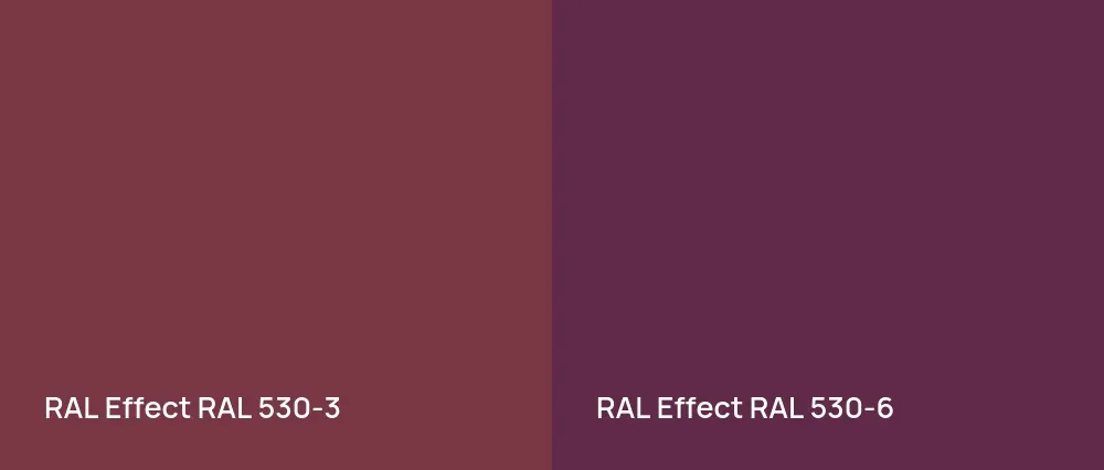RAL Effect  RAL 530-3 vs RAL Effect  RAL 530-6