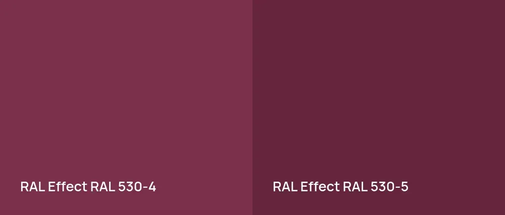RAL Effect  RAL 530-4 vs RAL Effect  RAL 530-5