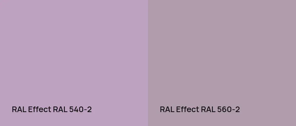 RAL Effect  RAL 540-2 vs RAL Effect  RAL 560-2