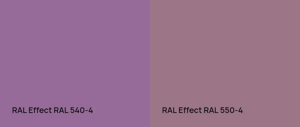 RAL Effect  RAL 540-4 vs RAL Effect  RAL 550-4
