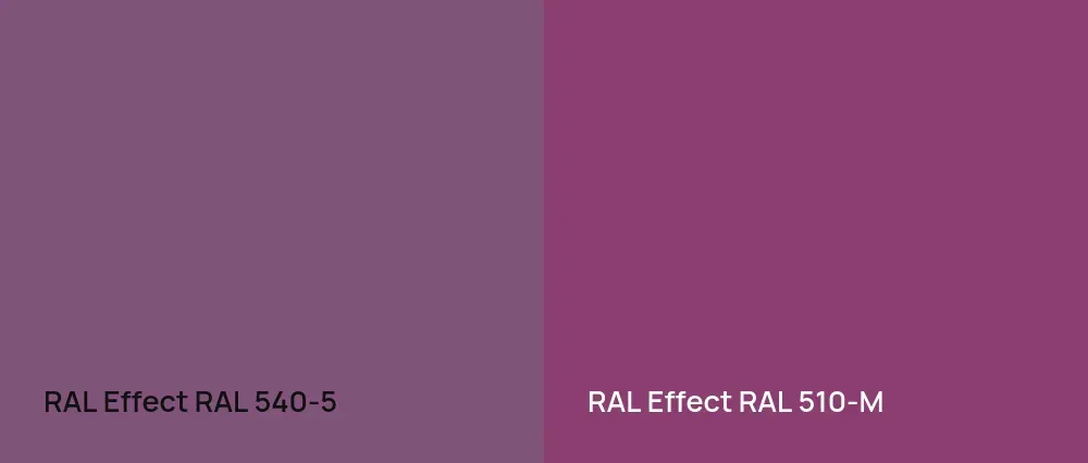 RAL Effect  RAL 540-5 vs RAL Effect  RAL 510-M