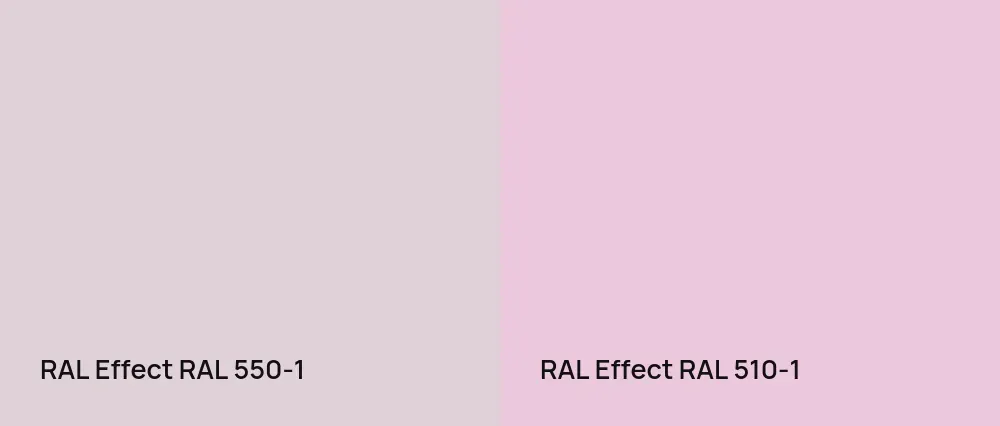 RAL Effect  RAL 550-1 vs RAL Effect  RAL 510-1