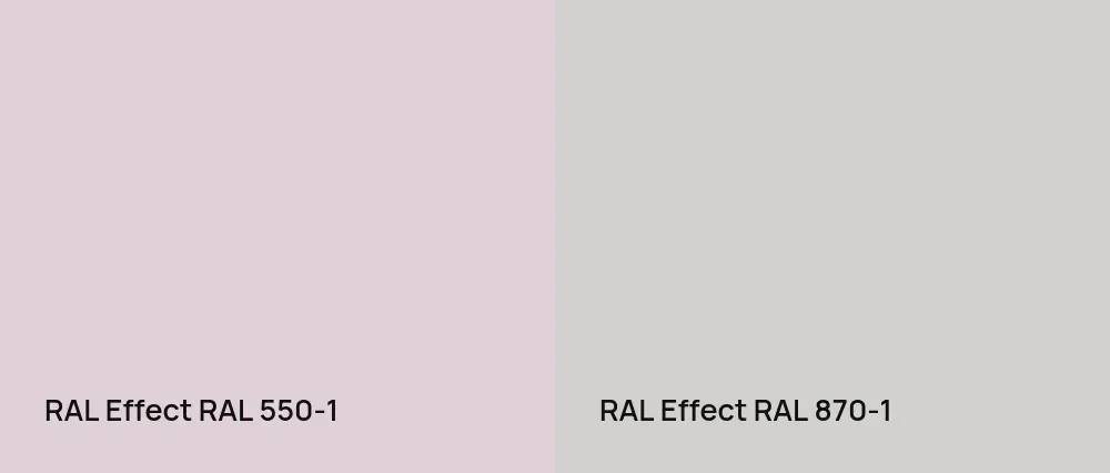 RAL Effect  RAL 550-1 vs RAL Effect  RAL 870-1