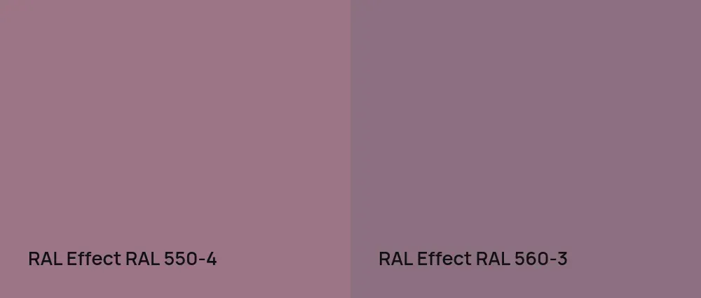 RAL Effect  RAL 550-4 vs RAL Effect  RAL 560-3