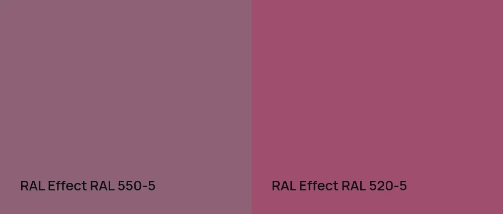 RAL Effect  RAL 550-5 vs RAL Effect  RAL 520-5