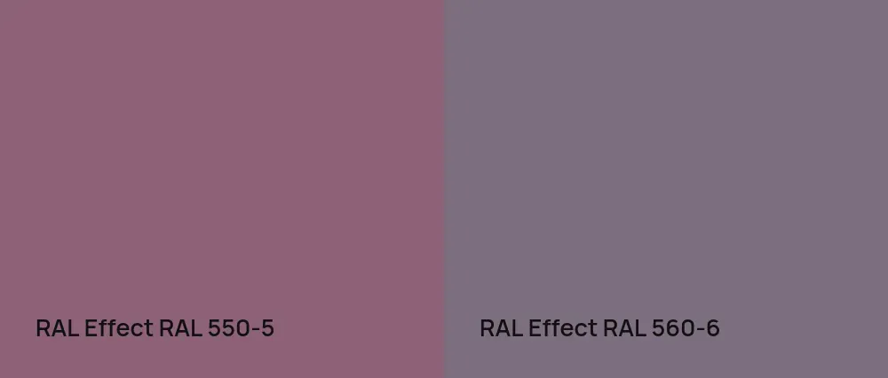 RAL Effect  RAL 550-5 vs RAL Effect  RAL 560-6