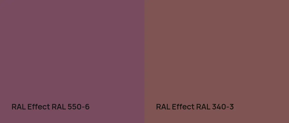 RAL Effect  RAL 550-6 vs RAL Effect  RAL 340-3