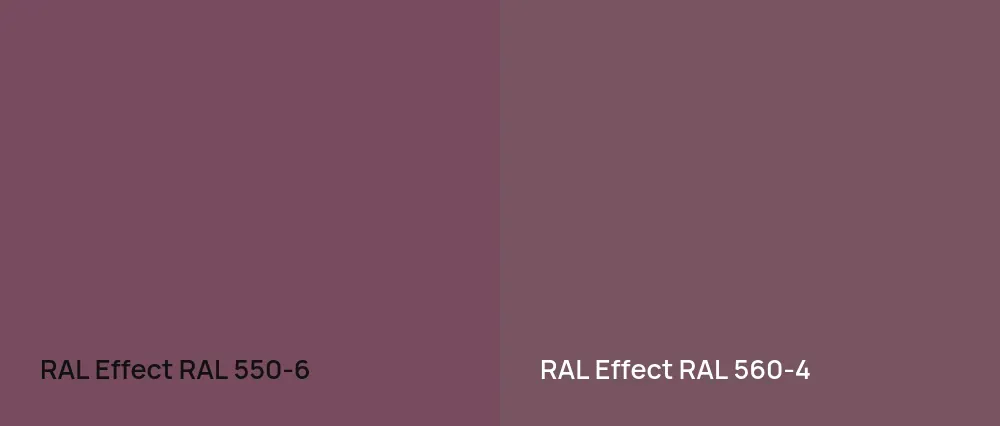 RAL Effect  RAL 550-6 vs RAL Effect  RAL 560-4