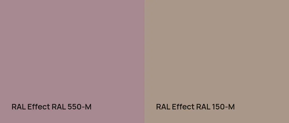 RAL Effect  RAL 550-M vs RAL Effect  RAL 150-M
