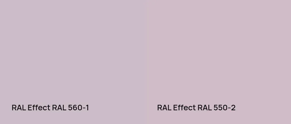 RAL Effect  RAL 560-1 vs RAL Effect  RAL 550-2