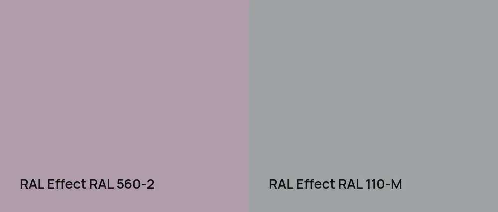 RAL Effect  RAL 560-2 vs RAL Effect  RAL 110-M