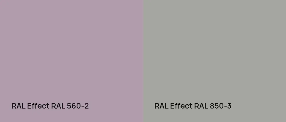 RAL Effect  RAL 560-2 vs RAL Effect  RAL 850-3