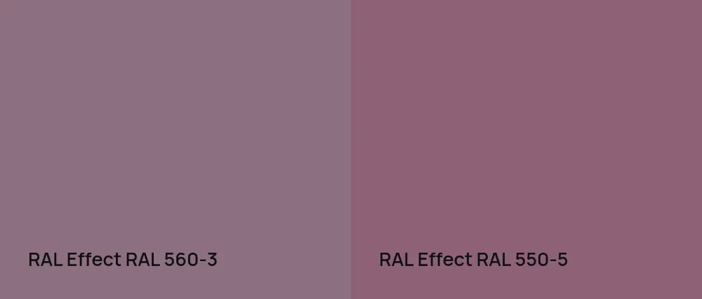 RAL Effect  RAL 560-3 vs RAL Effect  RAL 550-5