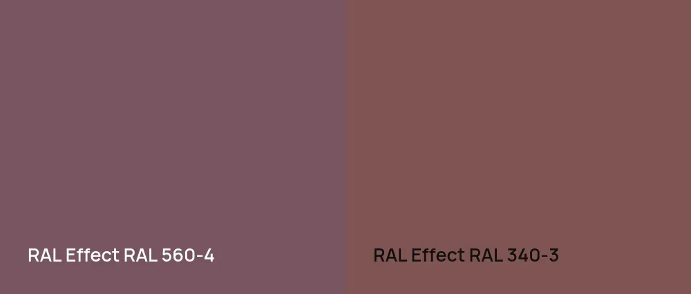 RAL Effect  RAL 560-4 vs RAL Effect  RAL 340-3