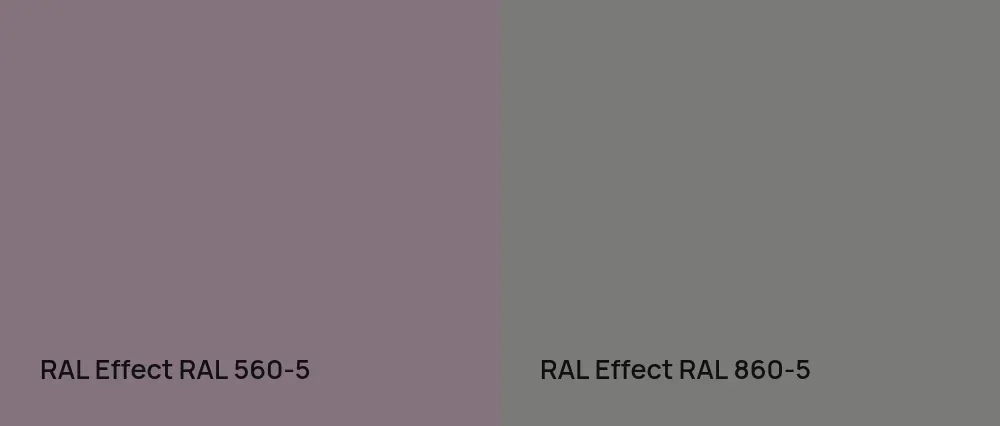 RAL Effect  RAL 560-5 vs RAL Effect  RAL 860-5
