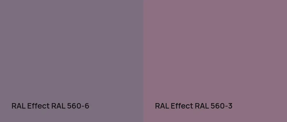 RAL Effect  RAL 560-6 vs RAL Effect  RAL 560-3