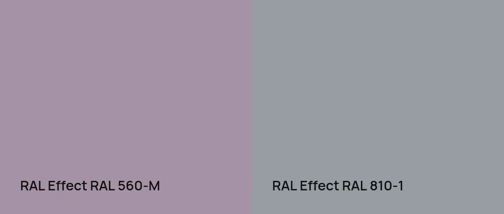 RAL Effect  RAL 560-M vs RAL Effect  RAL 810-1