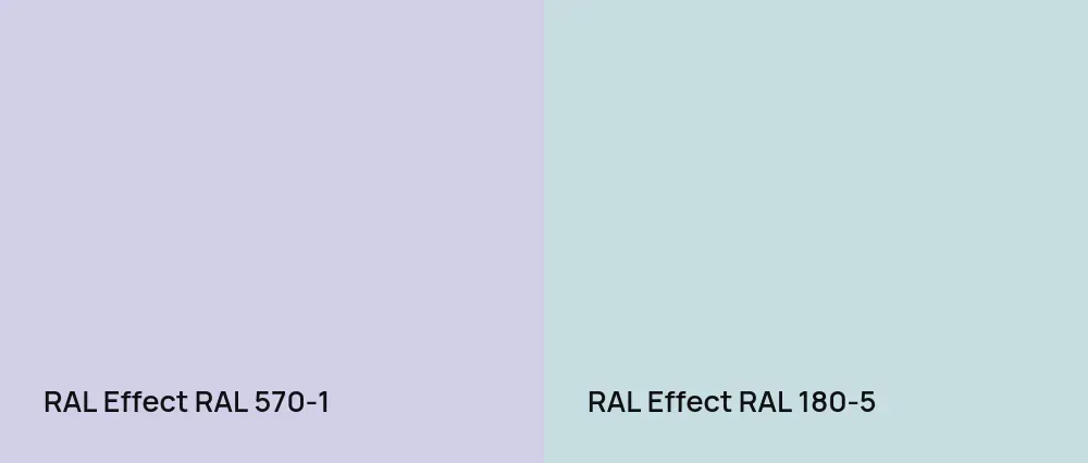 RAL Effect  RAL 570-1 vs RAL Effect  RAL 180-5