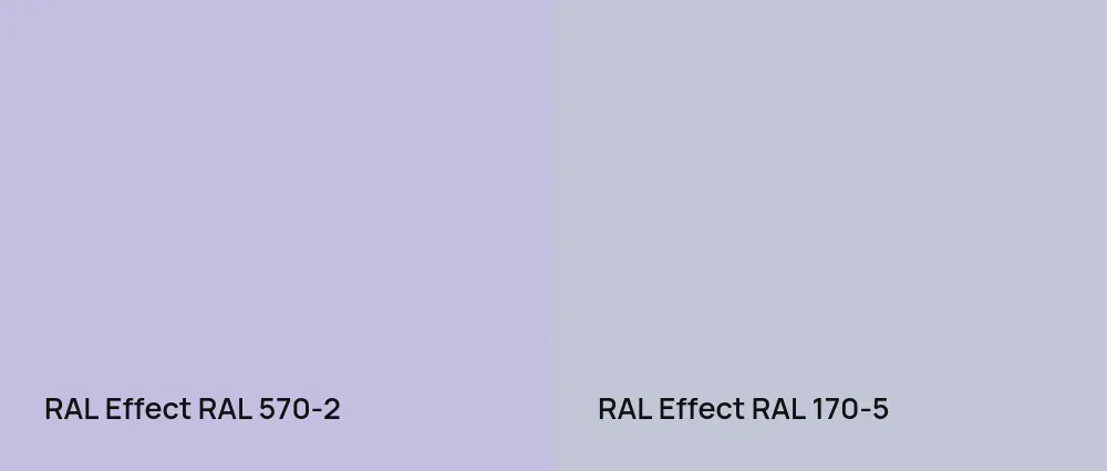RAL Effect  RAL 570-2 vs RAL Effect  RAL 170-5