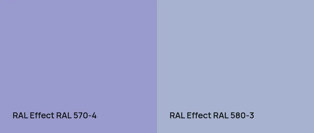RAL Effect  RAL 570-4 vs RAL Effect  RAL 580-3
