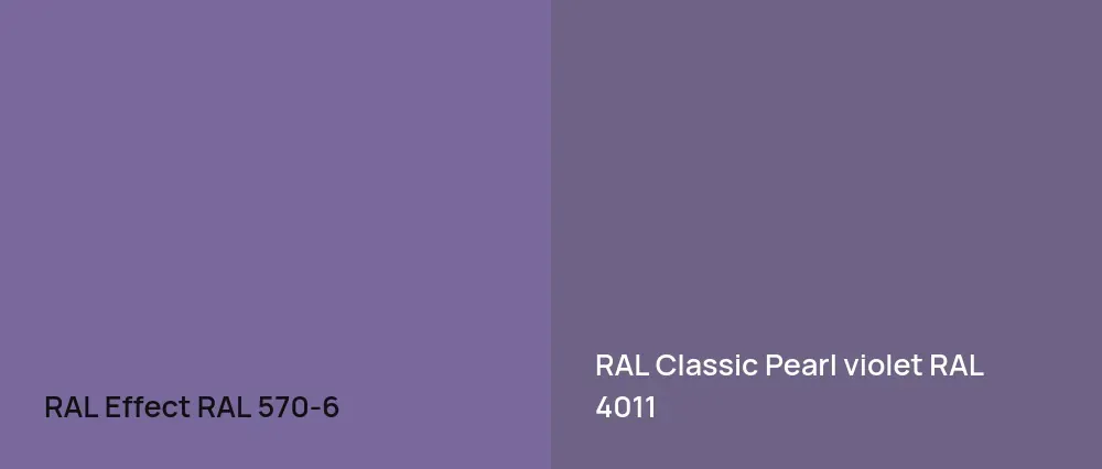 RAL Effect  RAL 570-6 vs RAL Classic  Pearl violet RAL 4011