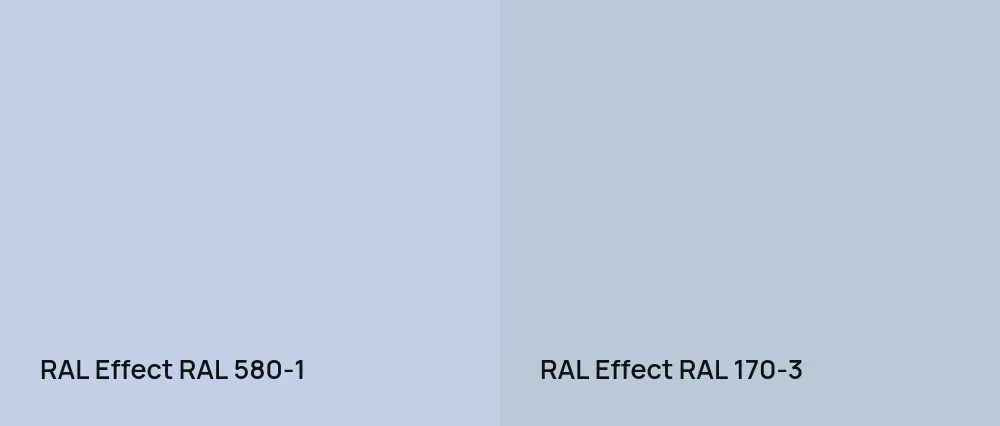 RAL Effect  RAL 580-1 vs RAL Effect  RAL 170-3