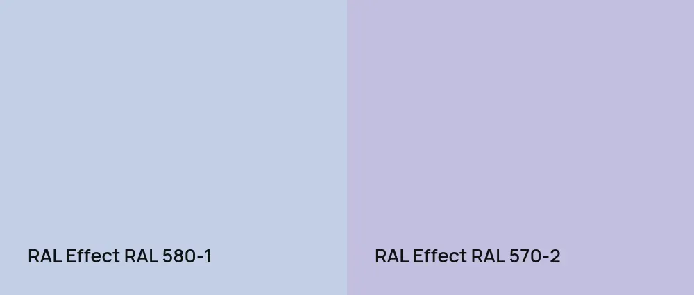 RAL Effect  RAL 580-1 vs RAL Effect  RAL 570-2