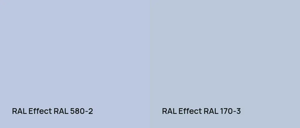 RAL Effect  RAL 580-2 vs RAL Effect  RAL 170-3