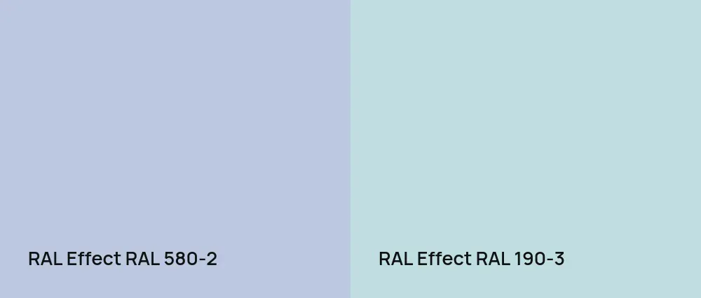 RAL Effect  RAL 580-2 vs RAL Effect  RAL 190-3